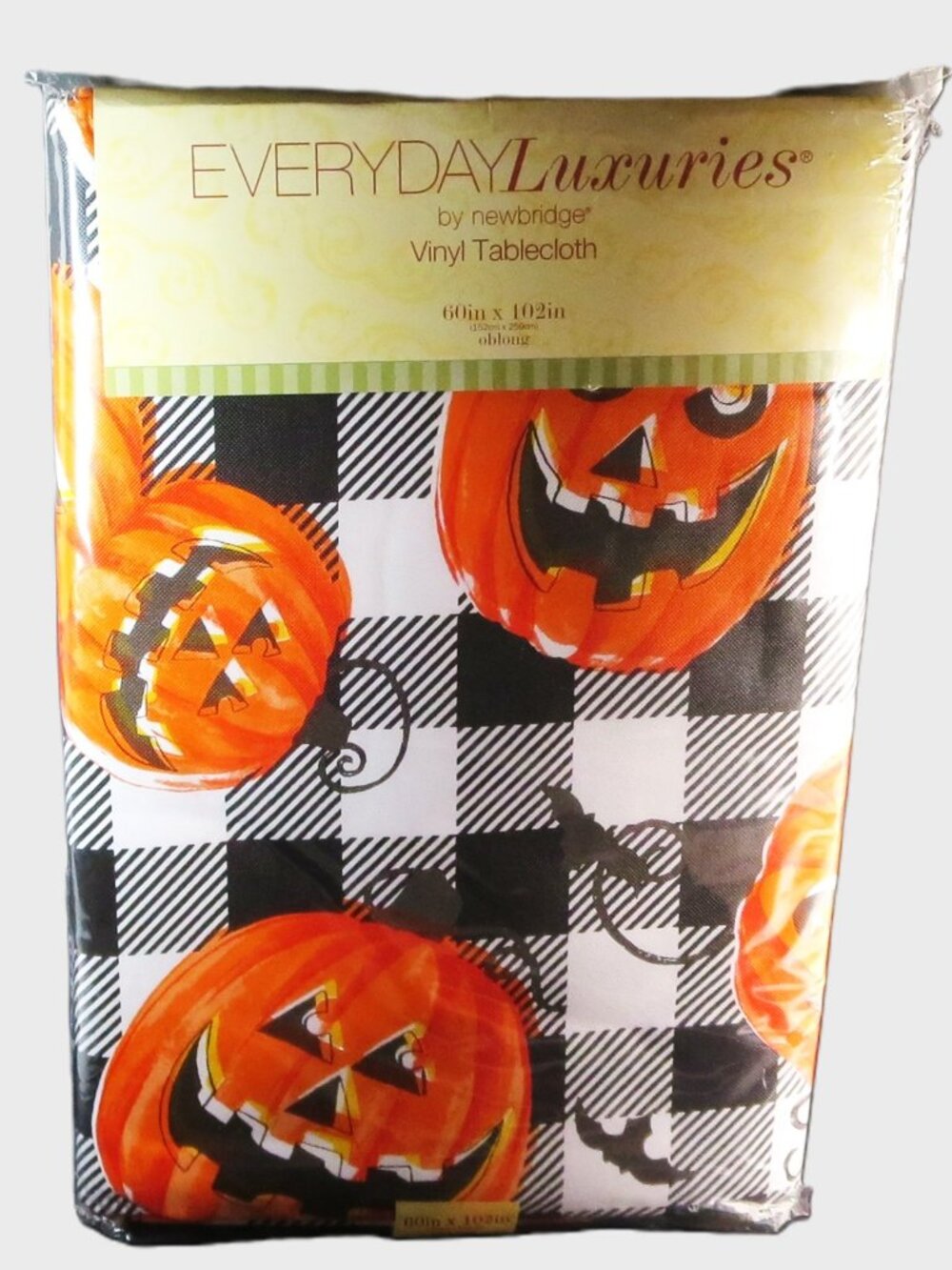 Newbridge Vinyl Tablecloth Halloween 60 x 102 Oblong Wipe Clean NIP